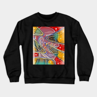 Abstract face design #5 Crewneck Sweatshirt